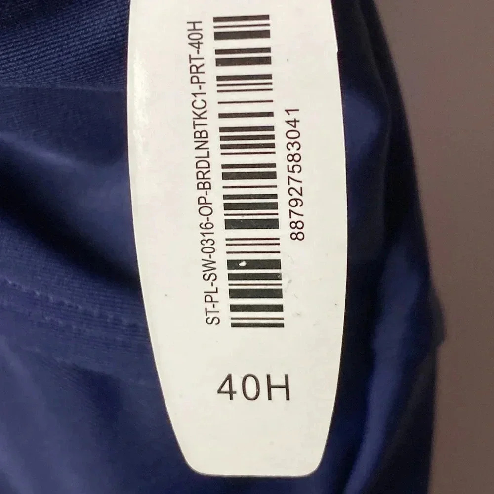 Nwt Adore Me One Piece Swimsuit Wo Size40 H(Bra Size 12/14)Navy Purple Back Hook — image 7 of 8